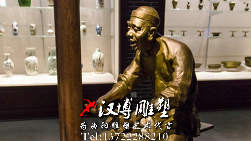 磨剪刀雕塑,人物雕塑,玻璃钢铜雕