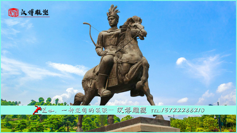人物主题铜雕,人物铸铜雕像,骑马文化雕塑