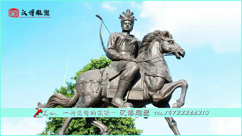 现代艺术铜雕,骑马景观雕像,户外雕塑