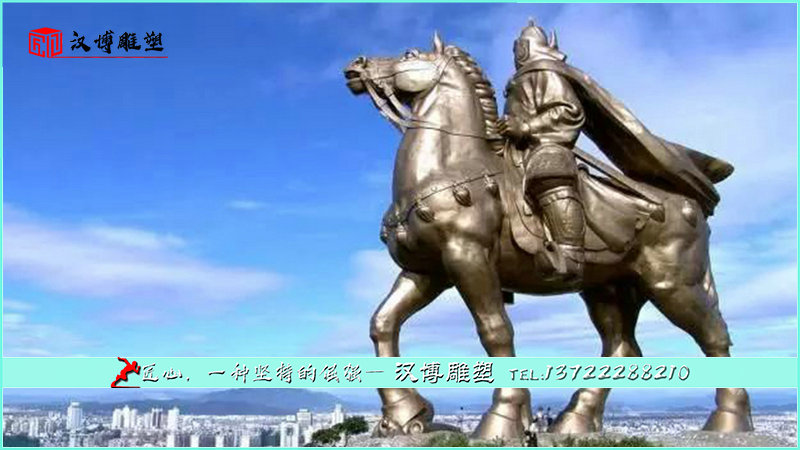 传统工艺铜雕,骑马人雕像,大型雕塑
