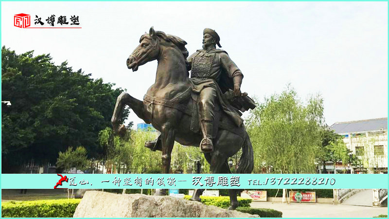 骑马人铜雕,古人物雕像,铸铜雕塑